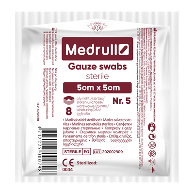 Picture of Sterile gauze wipes, 5 cm x 5 cm, 8 sheets, N5