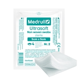 Vairāk informācijas par Salvetes neaustas ster., Ultrasoft 5cmx5cm, 4-sl., N2