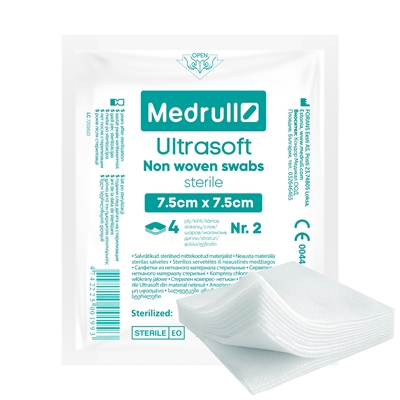 Picture of Non-woven sterile napkins, Ultrasoft 7,5cmx7,5cm, 4-layer, N2