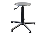 Show details for  STOOL - s/s seat, aluminium base with feet
