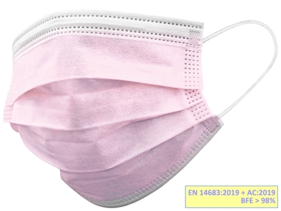 Picture of GISAFE 98% FILTERING MASK, ADULT, PINK, 10 PCS.