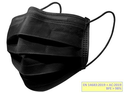 Picture of GISAFE 98% FILTERING MASK, ADULT, BLACK, 50 PCS.