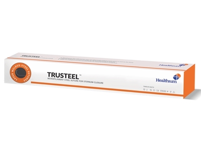 Picture of TRUSTEEL нити нерассасывающиеся, номер 5, круг 1/2, игла 48 мм, 45 см, натуральный цвет, 48 шт.