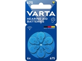 Показать информацию о БАТАРЕЙКИ ДЛЯ СЛУХОВЫХ АППАРАТОВ VARTA - 675, 6 шт.