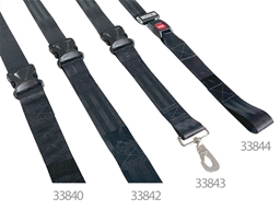 Show details for Safety belt B9, polyester, black, metal buckle