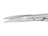 Picture of Aesculap iridectomy and ligatures scissors, curved, sharp/sharp, 11 cm, bc111r