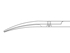 Picture of Aesculap iridectomy and ligatures scissors, curved, sharp/sharp, 11 cm, bc111r