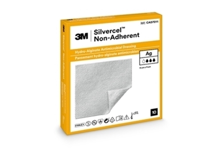 Picture of SILVERCEL 3M NON-ADHERENT HYDRO-ALGINATE ANTIMICROBIAL DRESSING WITH SILVER 11x11 cm (box of 10pcs.)