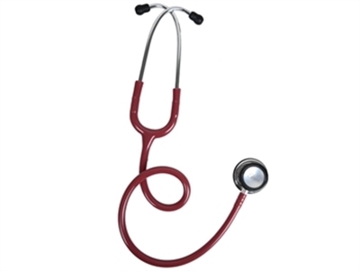 Picture of EVOLVE DUAL HEAD STETHO - блестящая голова - и бордовый