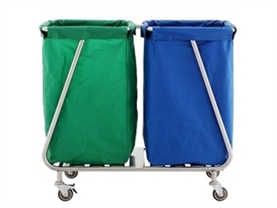 Picture of DOUBLE SOILED LINEN TROLLEY - stainless steel AISI 202