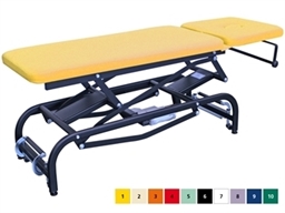 Показать информацию о Регулируемая по высоте смотровая кушетка King-size с отверстием — черная рама — любой цвет