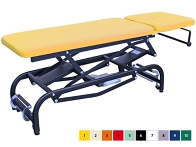 Picture of Регулируемая по высоте смотровая кушетка King-size с отверстием — черная рама — любой цвет