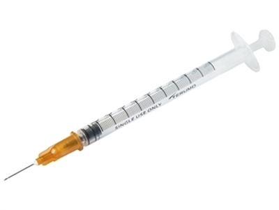 Picture of TERUMO SYRINGES WITH NEEDLE 1 ml Tuberculin - 26Gx1/2" - MDSS01S2613E - sterile
